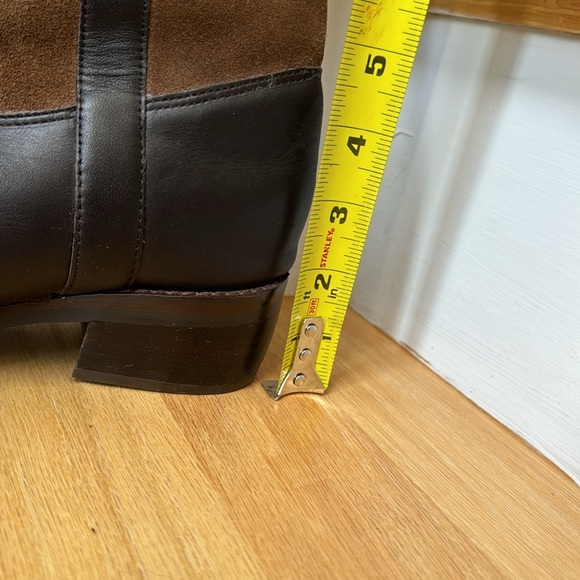 Colin Stuart women’s low ~14” riding boots brown leather suede size 7.5 low heel - Picture 7 of 8